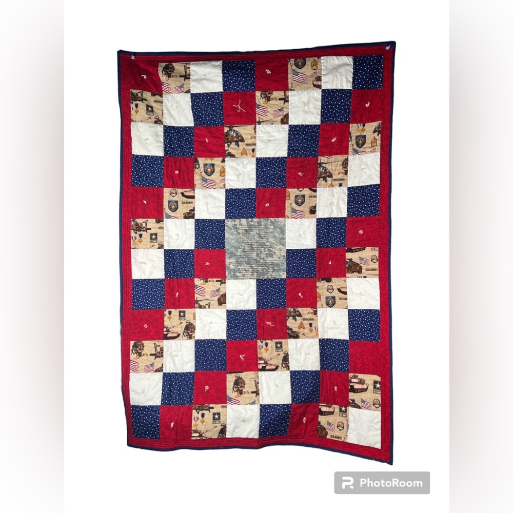 Army Handmade Prayer Quilt